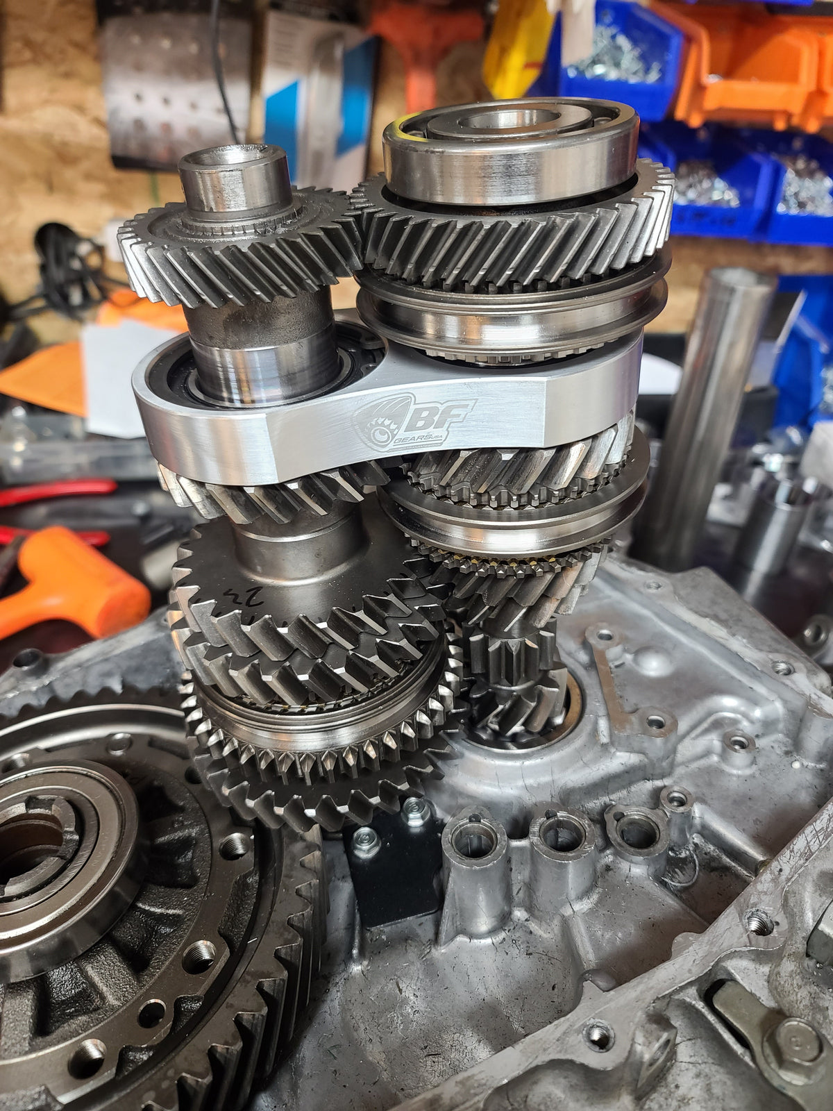 Honda K Series Non-HD 5th gear cuff installed in transmission
