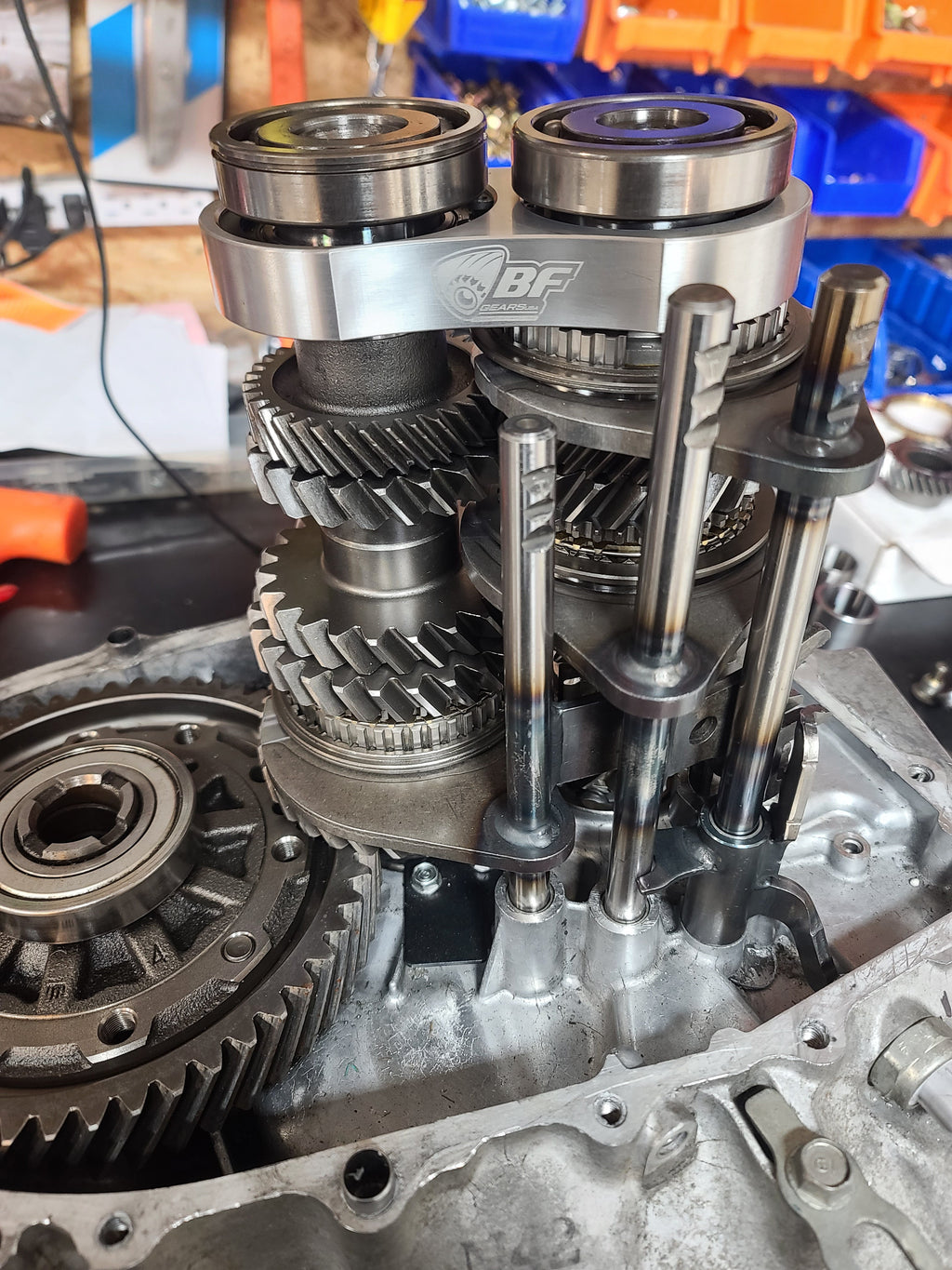 Honda K Series Non-HD 6th gear cuff installed in transmission
