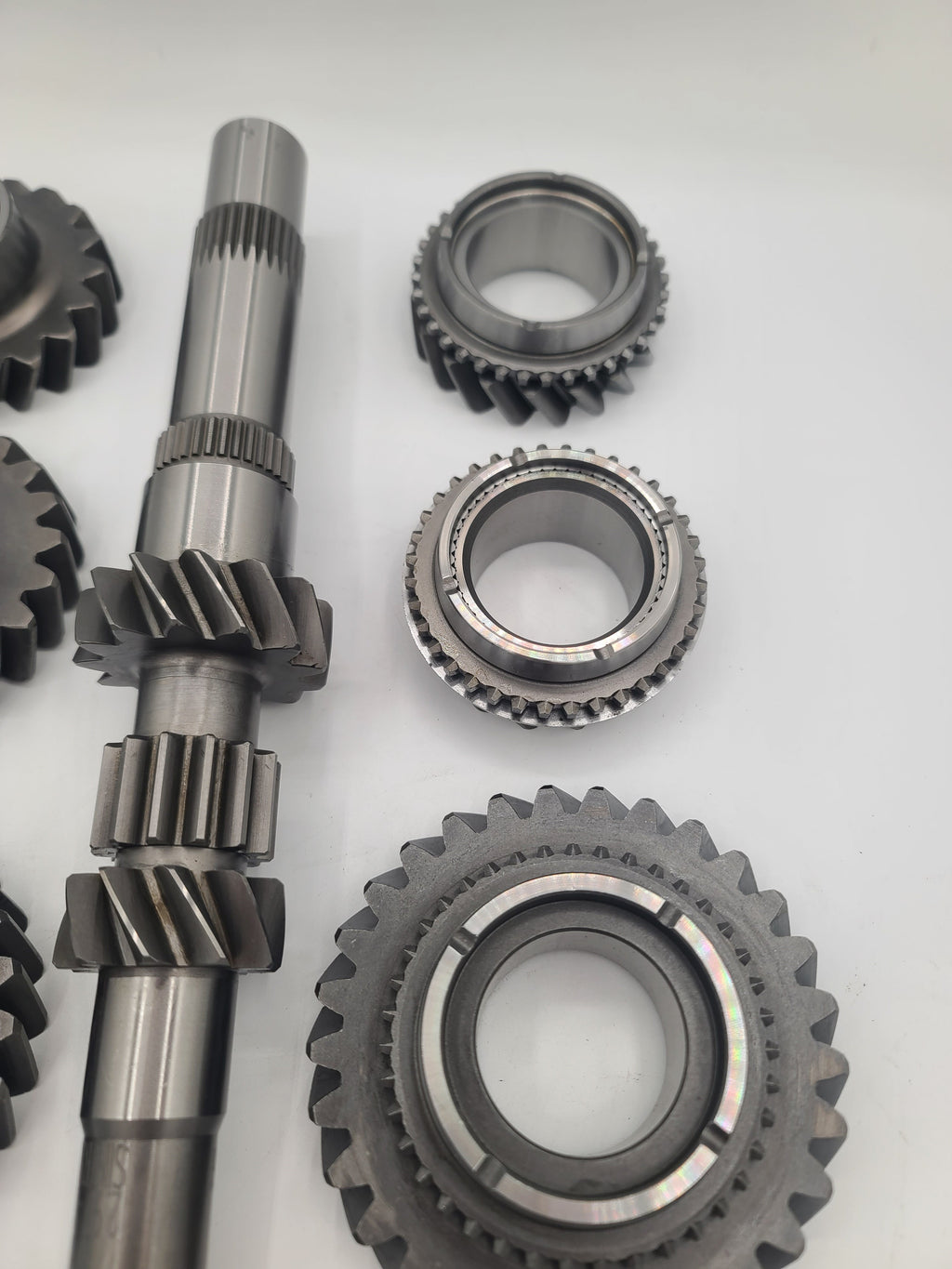 Honda B Series helical synchro gears close-up