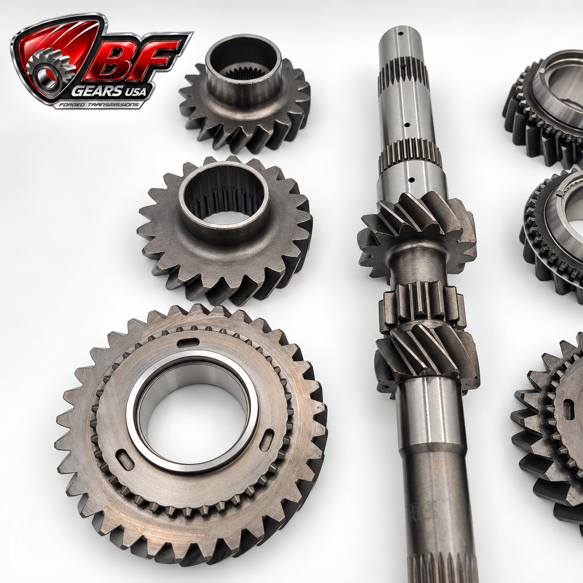 Honda B Series AWD helical 1-4 synchro gearset – component detail – BF Gears USA