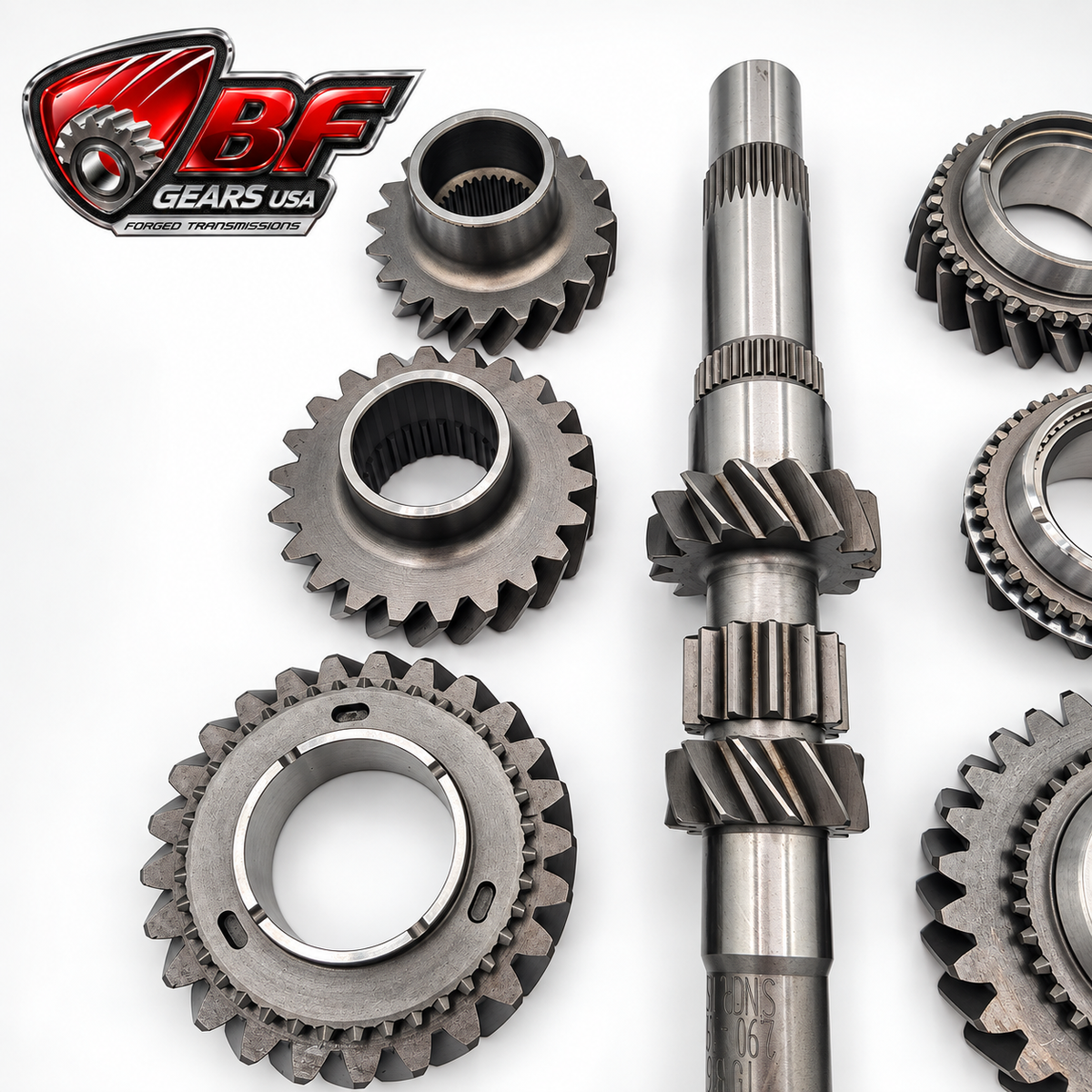 Honda B Series FWD helical 1-4 synchro gearset – component detail – BF Gears USA