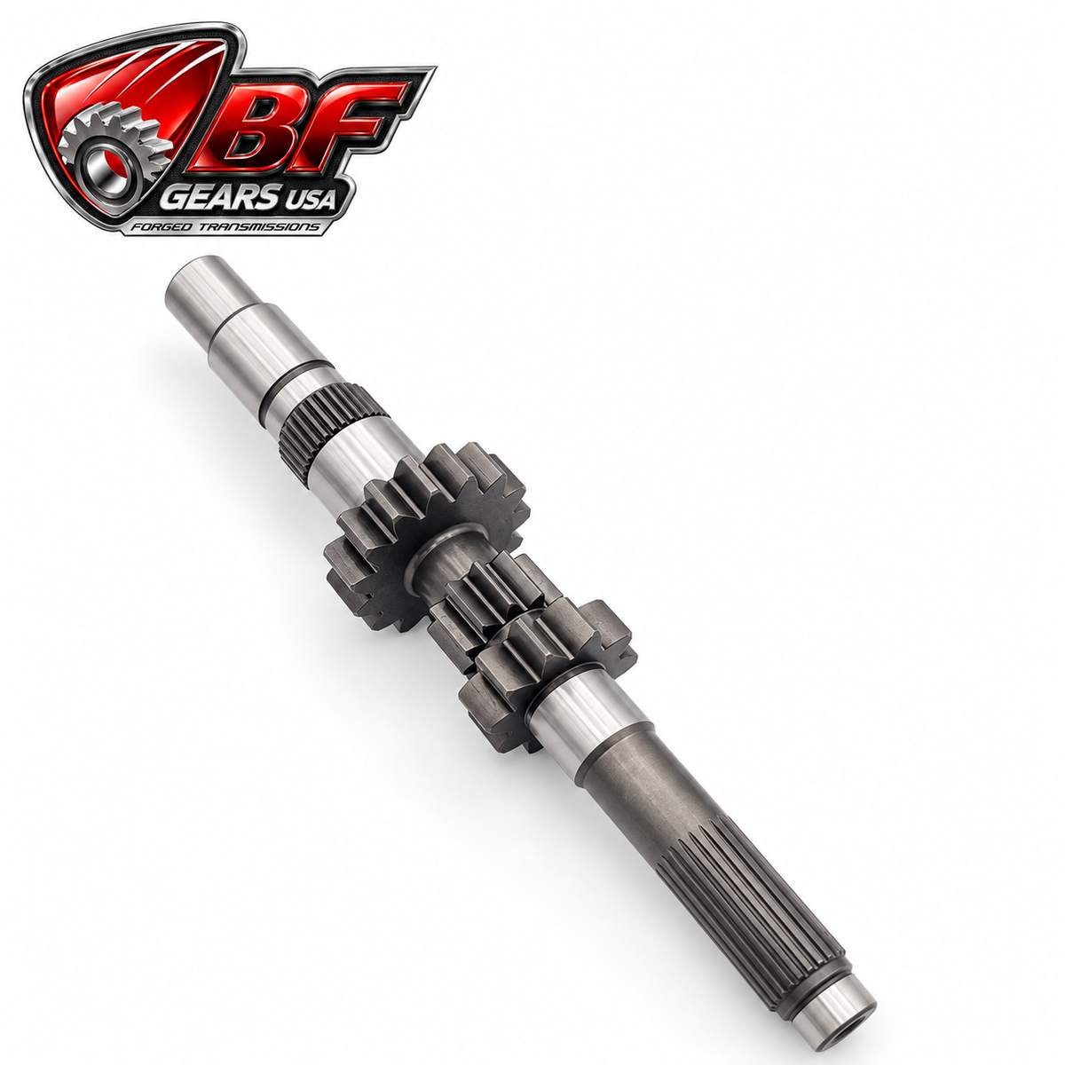Honda K Series HD replacement main shaft for straight-cut gearsets by BF Gears USA
