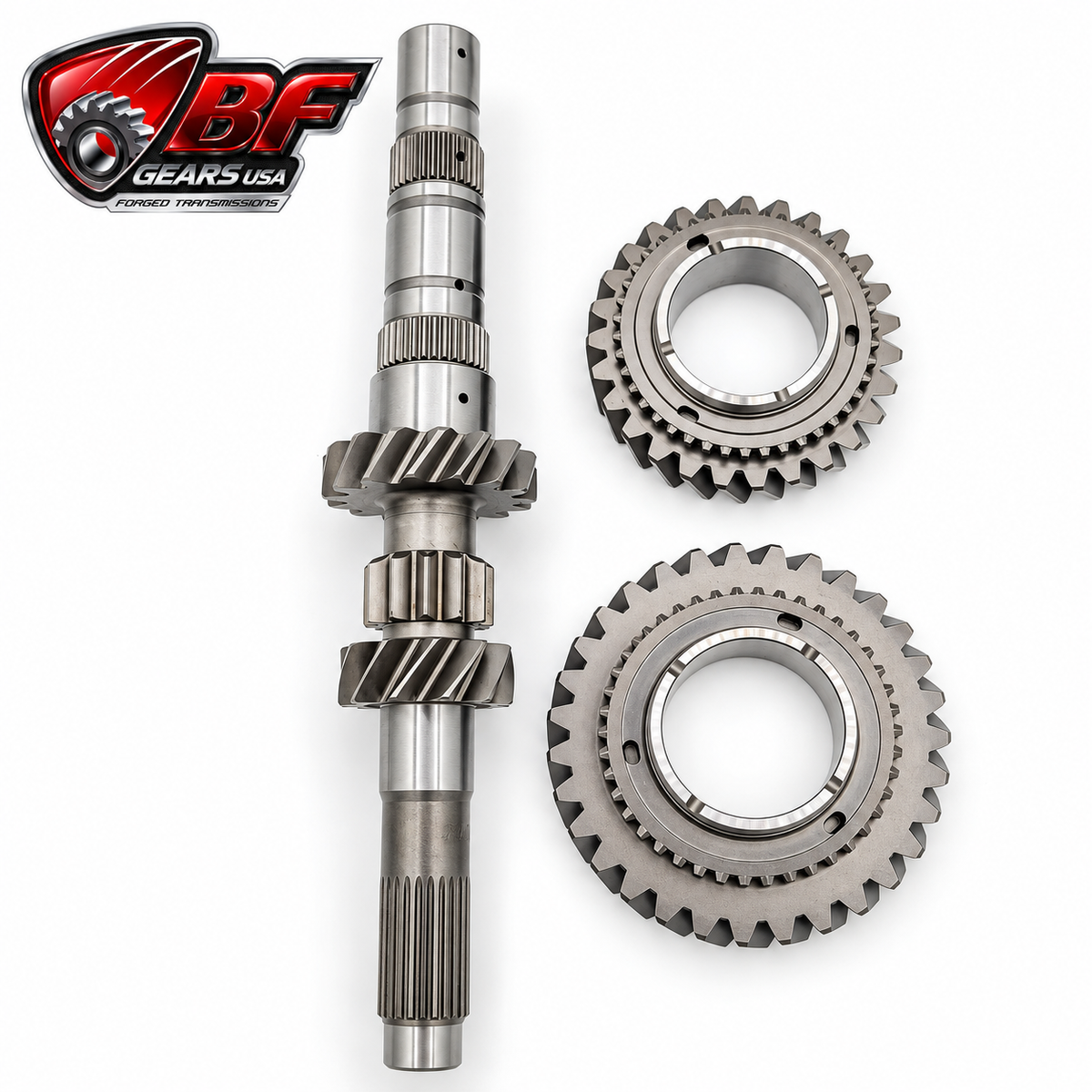 Honda K Series helical synchro 1–2 gearset with heavy-duty input shaft