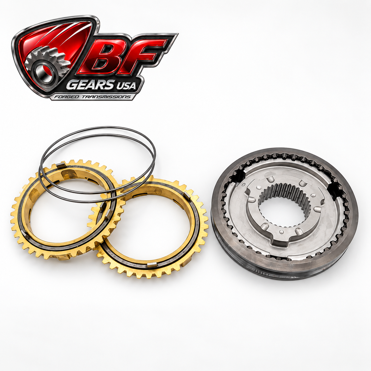 Honda K Series synchro engagement rings and hub assembly