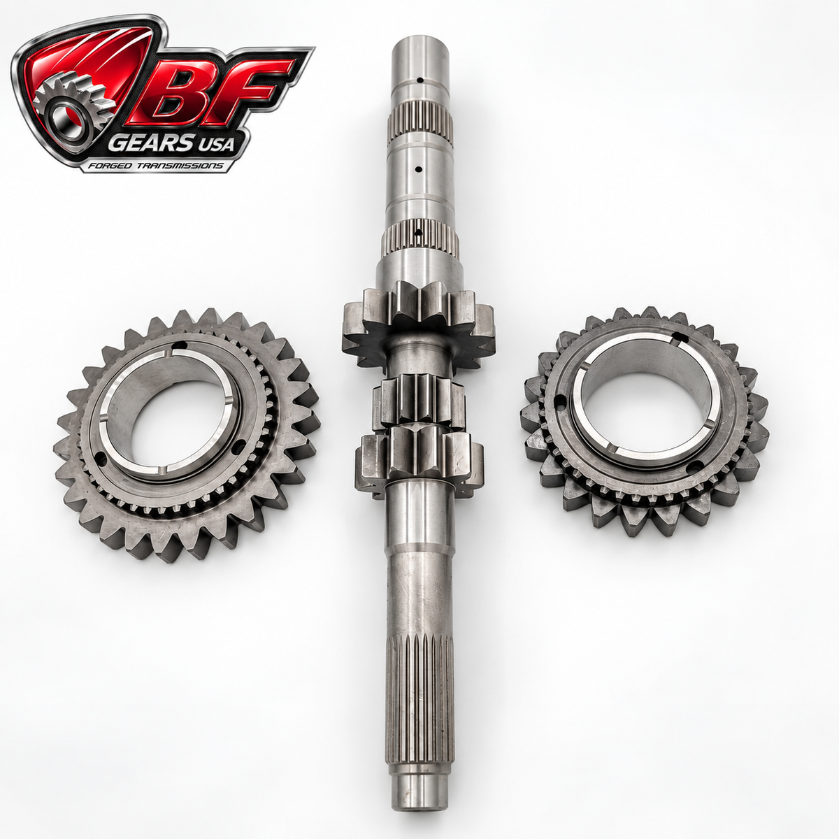 Honda K Series straight-cut synchro 1–2 gearset with heavy-duty main shaft