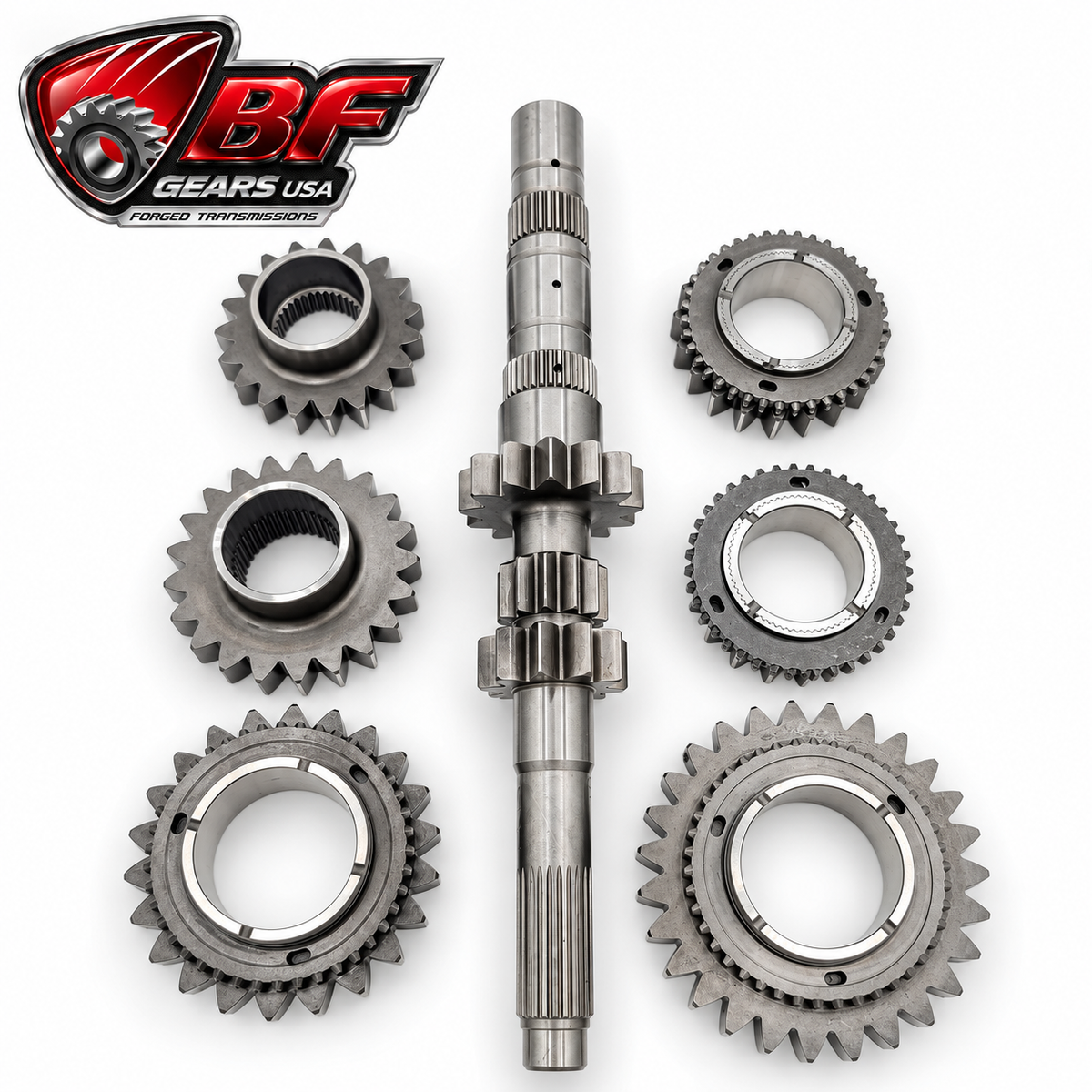 Honda K Series straight-cut synchro 1–4 gearset components by BF Gears USA